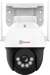 Trueview WiFi 3mp Mini Pan-Tilt Zoom CCTV Camera | Outdoor Indoor Security Camera | Storage on Cloud or SD Card Up To 256 GB | Intruder Alarm | Color Night Vision |