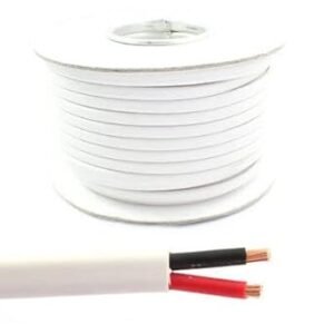 Glopro Store GloproStore PVC copper wire 2 core 1mm White electrical extension wire (25 feet, white)
