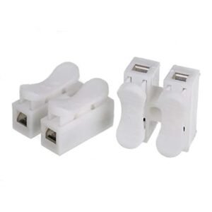 Rpi shop - 2 Way Quick Push Type Lock Electric Wire Connectors for Cable Lock Push Connector Terminals, Screwless Quick Electrical Connector Pack of 10 Pcs (White)