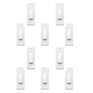 anchor by panasonic Penta 6 Ampere 240V 1-Way Switch Deluxe (Ip20) 38058, White - Pack Of 10