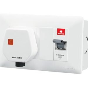 Havells DBOXx MCB Protected Socket PVC Plastic Base Model (White)