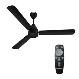 Crompton Energion Hyperjet 1200mm BLDC Ceiling Fan | Point Anywhere Remote Control | BEE 5 Star Rated Energy Efficient | Superior Air Delivery | Anti-Rust | 2 Year Manufacturer Warranty