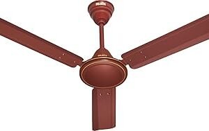 Sujata Ceiling Fan 1200mm | 3-Year Warranty | Bedroom, 100% Copper Winding, Powerful airflow, BEE Star Rated (AL 450 - Brown)