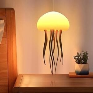 NYRWANA Jellyfish Light Night lamp, Night Light for Bedroom, Night Lamp for Kids, Birthday Gift for Kids, 7-Color, Hanging, Silicone Rechargeable, Diwali Gifts for Family & Friends (Jelly Fish)