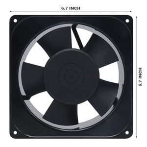 HINCAVO Exhaust Fan Gr 6Incha High Speed Ventil Air offices for Kitchen & Bathroom Material : Aluminium 6 Inch, Black