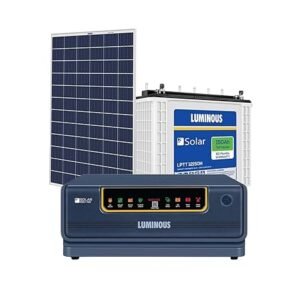 Luminous Solar Combo for Home, Office & Shops | NXG+ 1150 Inverter, LPT12150H 150Ah Battery & 170W Polycrystalline Solar Panel | Off-Grid Power Solution