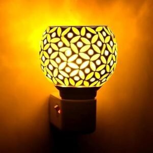 PANCA Ceramic Star Camphor Diffuser for Home,Night Lamp,Electric Camphor Burner, Kapoor Dani,Aroma Incense Burner, Home Accessories,Gift,Electric Dhoop Dani for Home (Set of 1, Ceramic)