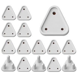 DALUCI Baby Proofing Socket Plug Covers - 15 Piece Switch Board Cover for Kids Safety | Electric Socket Protector & Dummy Plug Guards (Pack of 15, White) - Baby Safety Products for Home