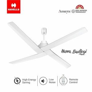 Havells Amaya 1400Mm Energy Saving With Remote Control 5 stars Decorative Bldc Ceiling Fan