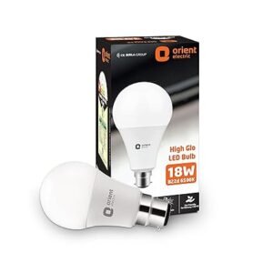 Orient Electric High Glo LED Bulb 18W, B22d cap, 6500K (Pack of 1)