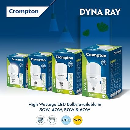 MOS Crompton LED50DFCDLPro-2 Base B22 50-Watt LED Bulb Combo (Cool Day Light) (Pack of 1, 50) - Image 2